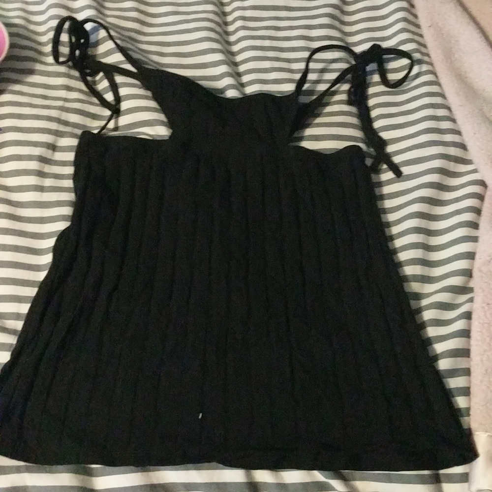 Bathing suit cover up skirt with attached top of bathing suit bottoms